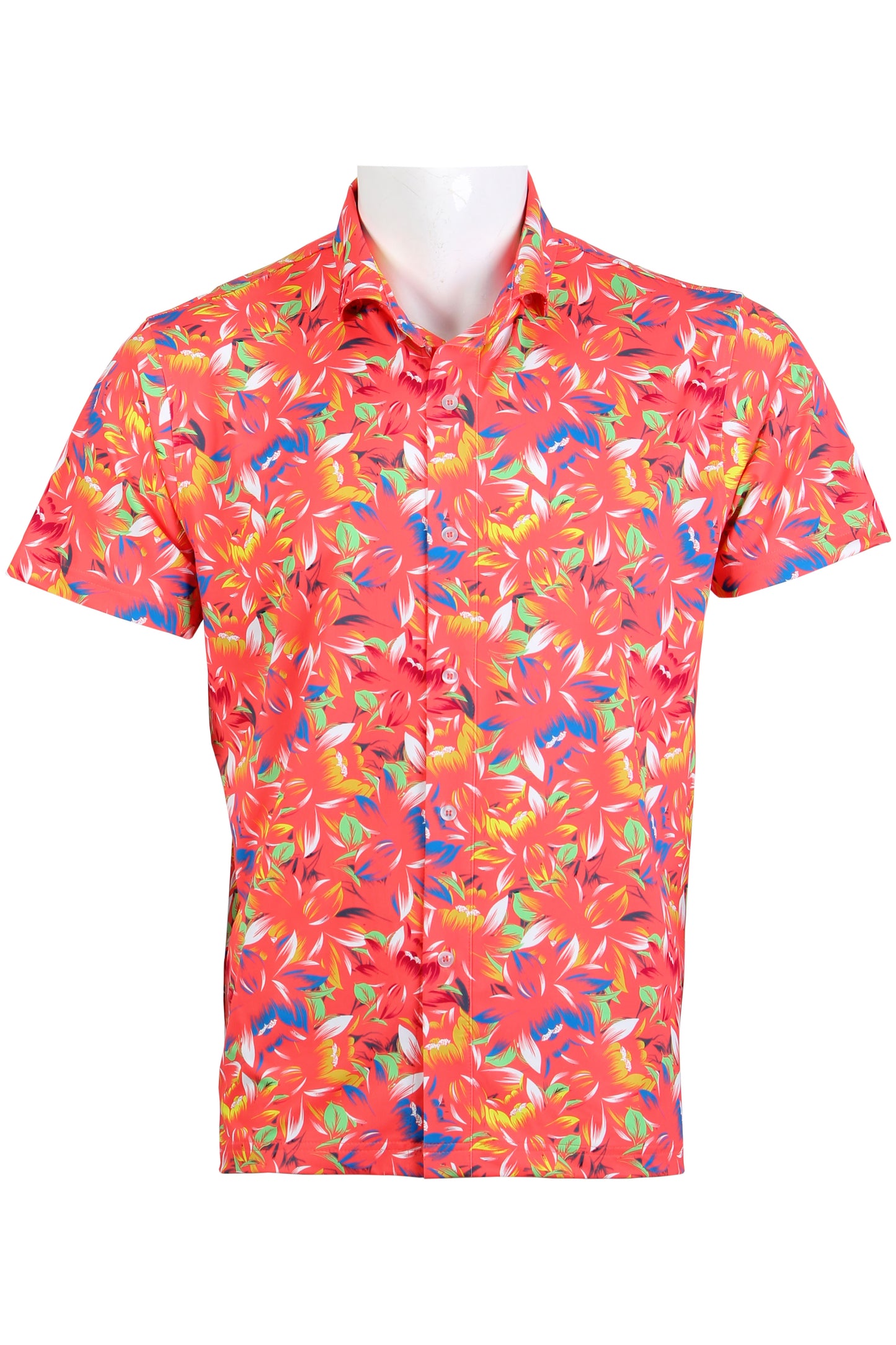 Coral Painted Pua Button Down
