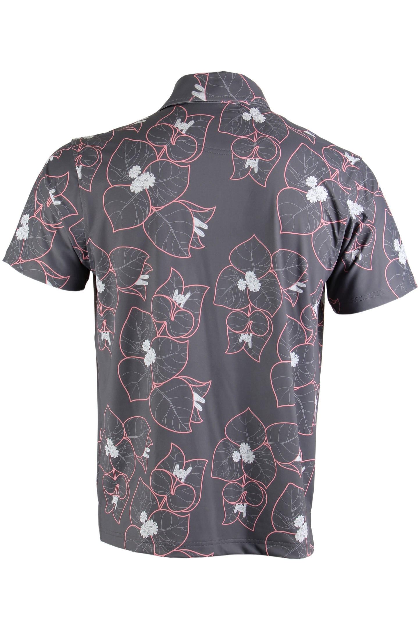Bougainvillea-Gray and Pink Button Down