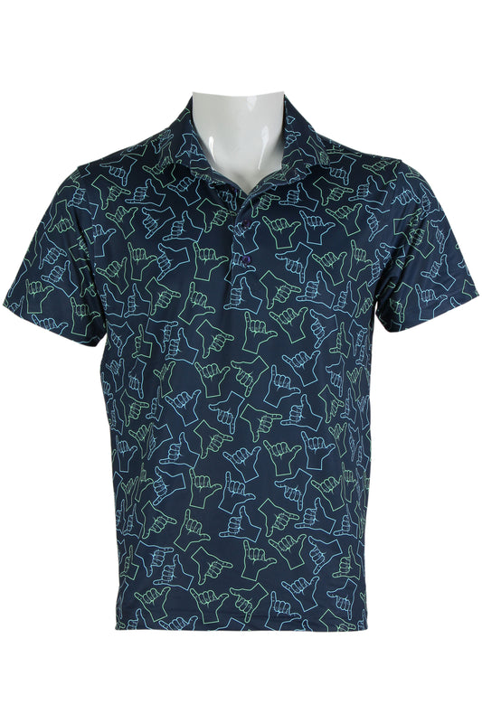 Navy Shaka Polo