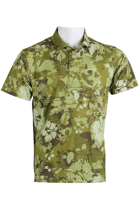 Olive Tropical Camo Polo