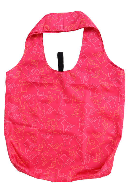 Hot Pink Shaka Resuable Bag (Elastic)