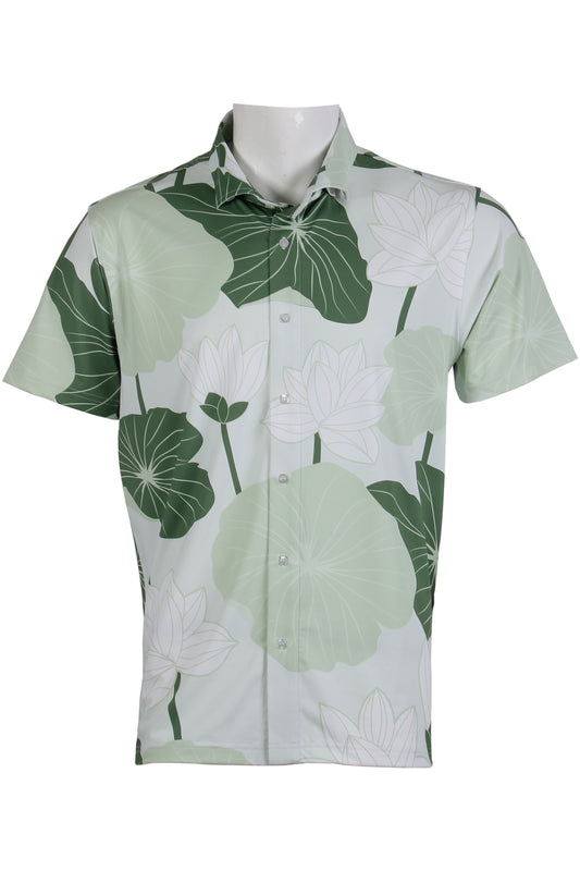 Lotus-Stone White Button Down