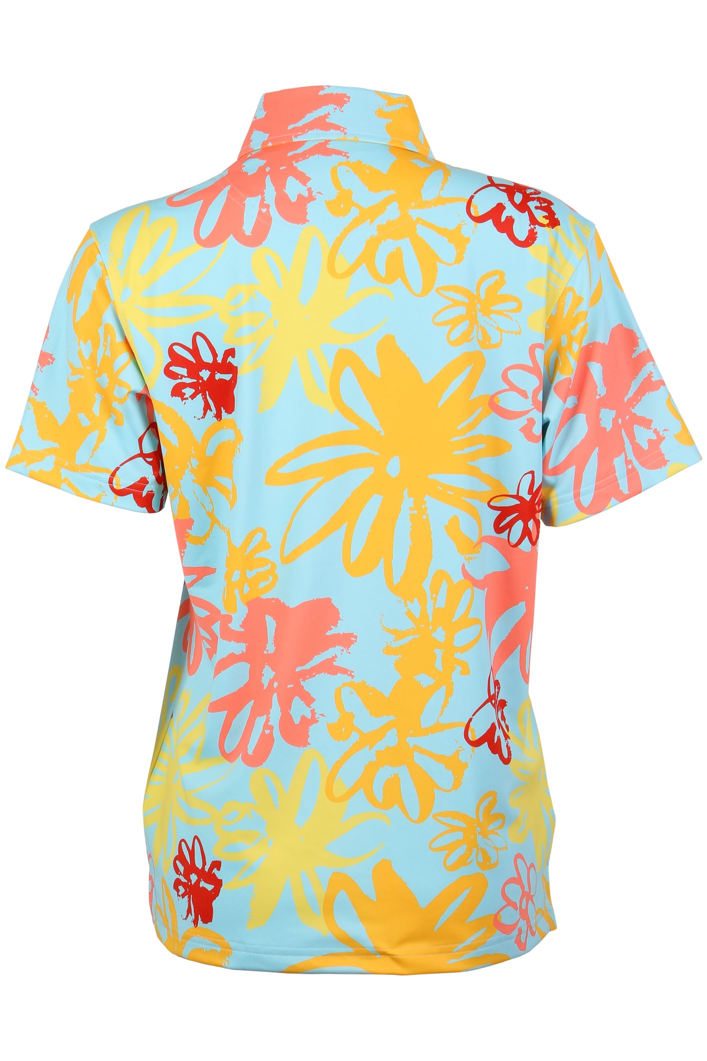 Blue, Red, Pink, Orange, Yellow Full Bloom Polo (Women's)
