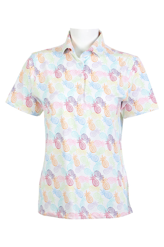 Rainbow Mini Pineapple Polo (Women's)